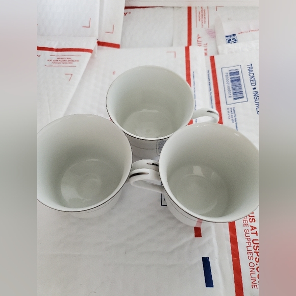 American Limoges Royal Bouquet Fine Porcelain 3 Tea Cups - Picture 2 of 4